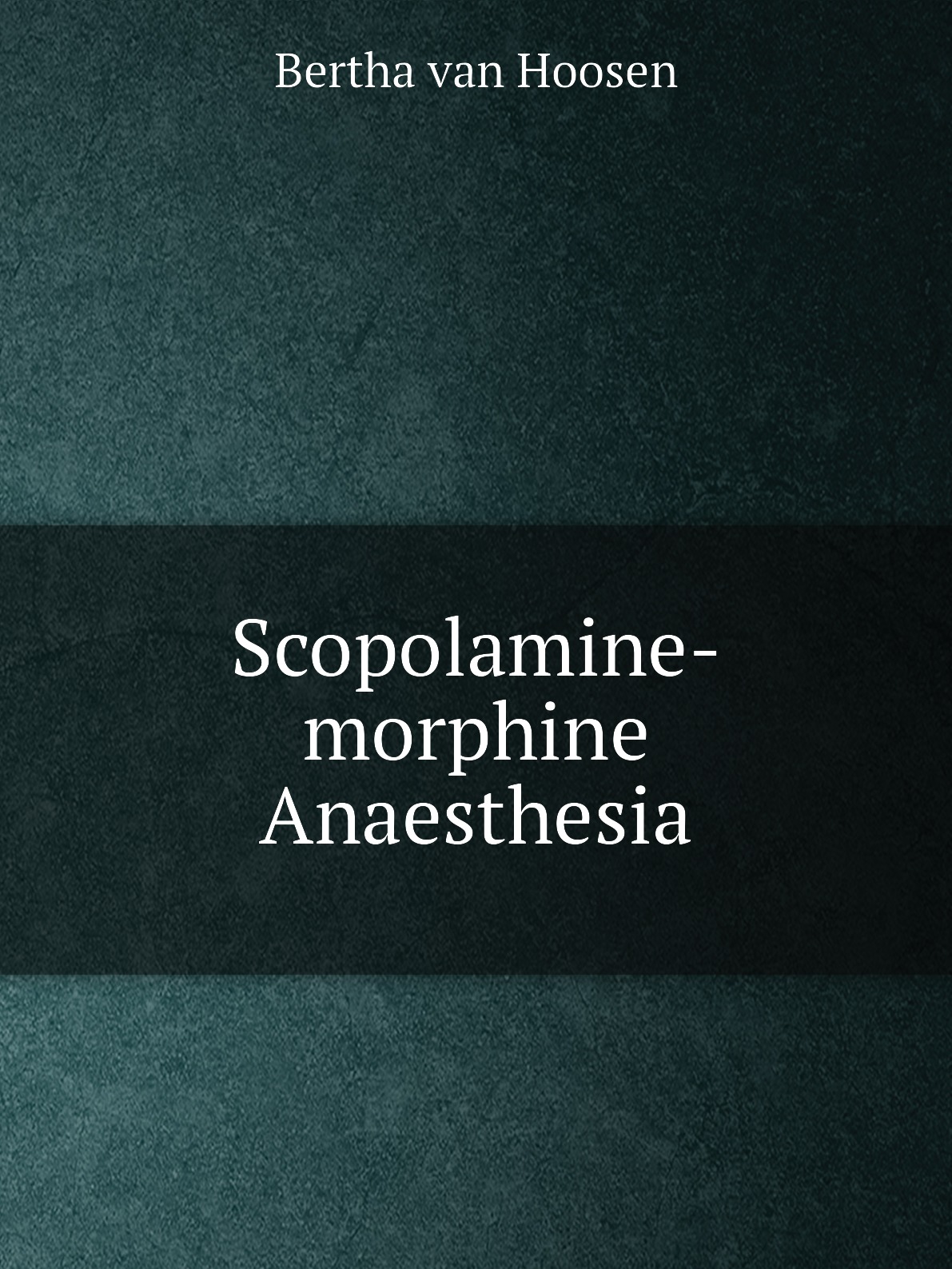 

Scopolamine-morphine Anaesthesia