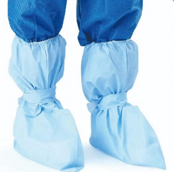 фото Бахилы медицинские decoromir из спанбонда на повязке одноразовые голубые 20 шт.
