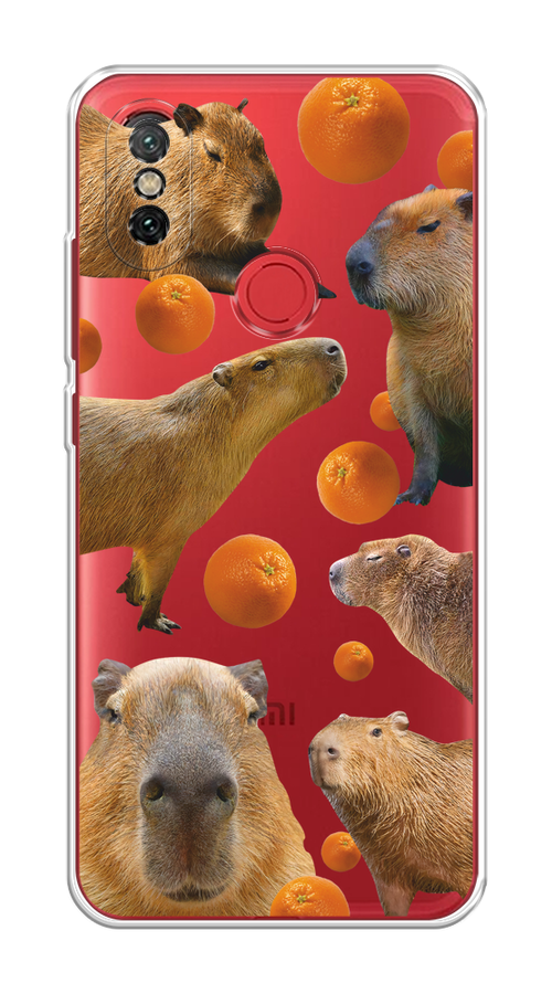 

Чехол на Xiaomi Mi 6X/A2 "Капибара и апельсины", Бежевый;оранжевый, 33250-1
