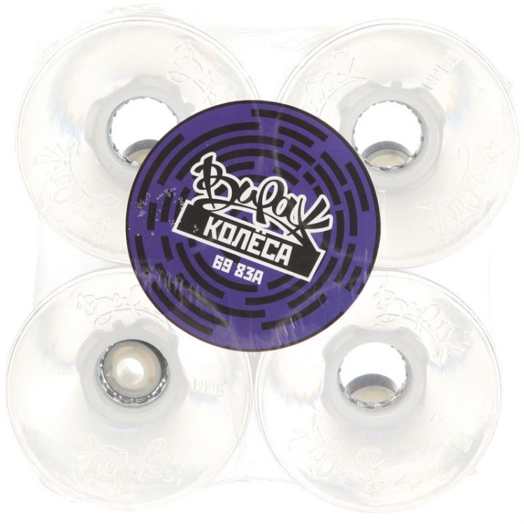 Колеса Вираж для лонгборда White Led White