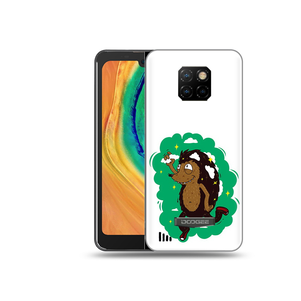 

Чехол MyPads Tocco для Doogee S88 Plus Ежик в облаках, Прозрачный, Tocco