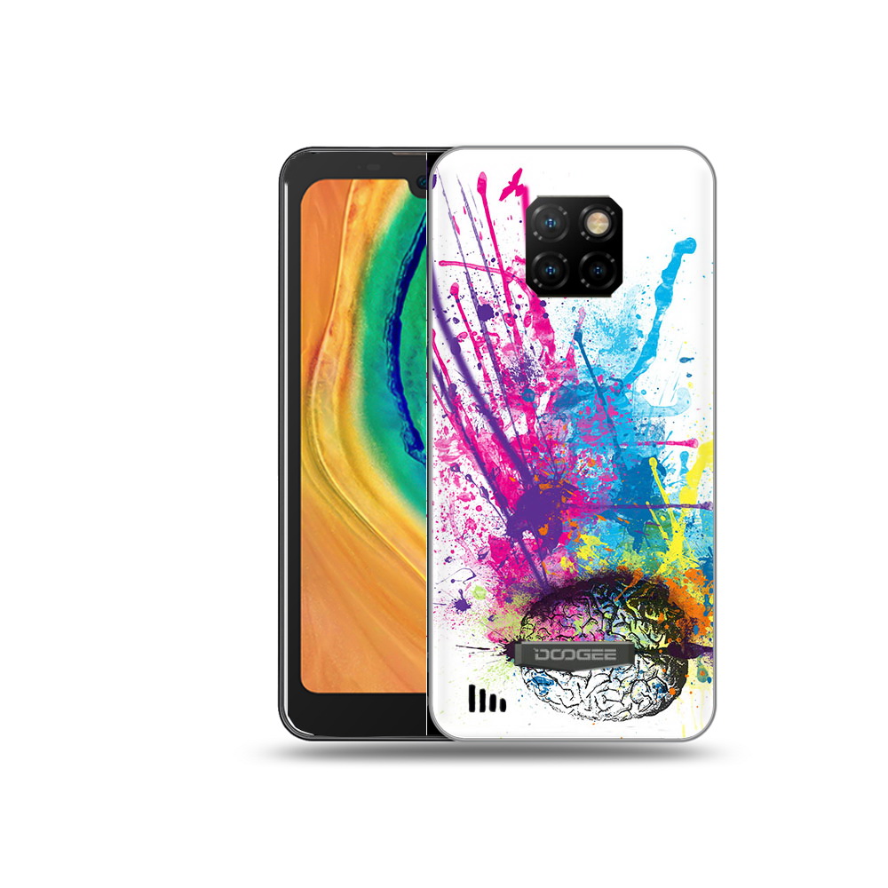 

Чехол MyPads Tocco для Doogee S88 Plus яркий красочный мозг, Прозрачный, Tocco