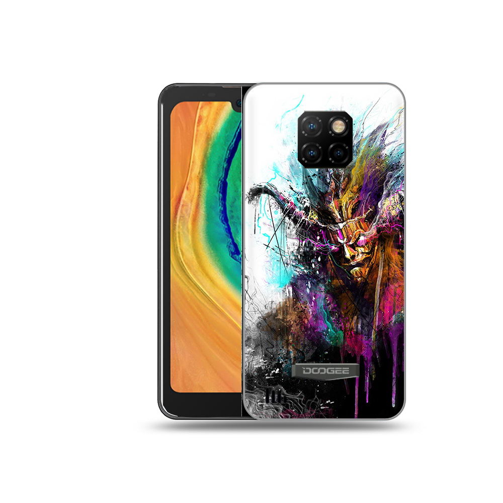 

Чехол MyPads Tocco для Doogee S88 Plus яркий дьявол, Прозрачный, Tocco