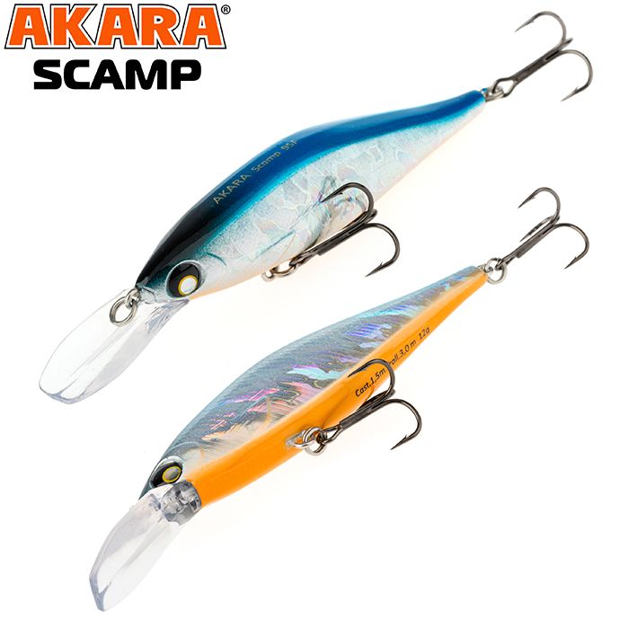 

Воблер Akara Scamp 95F 12 гр 3/7 oz 3,7 in A82, Разноцветный, Scamp