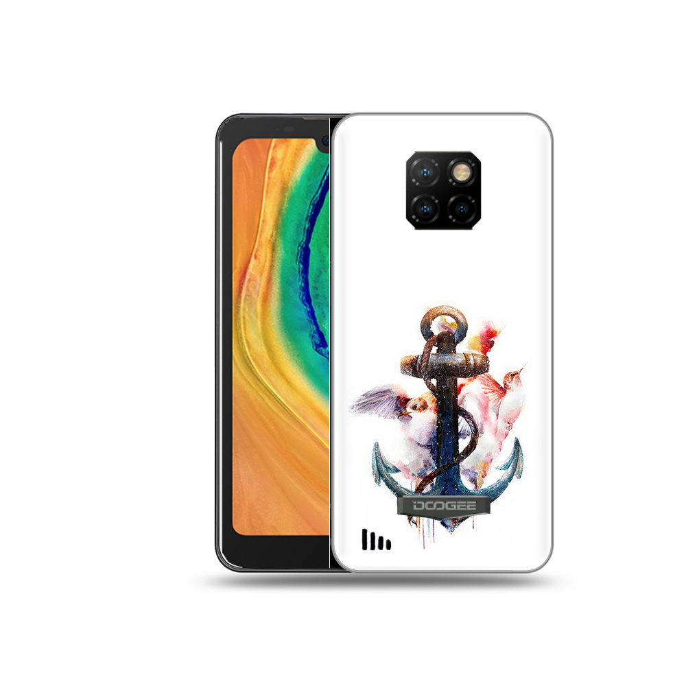 

Чехол MyPads Tocco для Doogee S88 Plus якорь с птицами, Прозрачный, Tocco