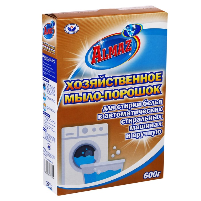 

Almaz Хозяйственное Мыло-Порошок для автоматической и ручной стирки, 600 гр
