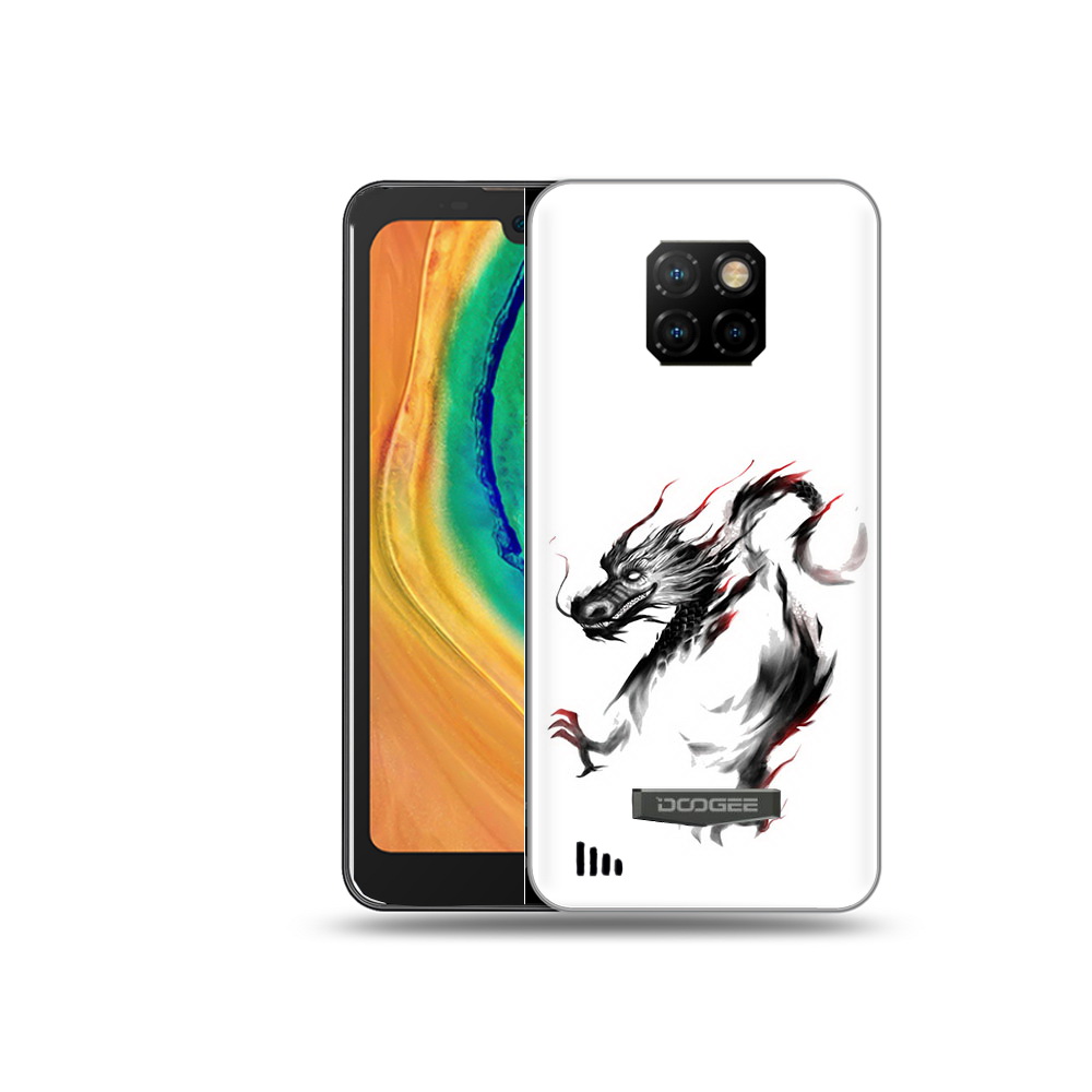 

Чехол MyPads Tocco для Doogee S88 Plus черный дракон, Прозрачный, Tocco