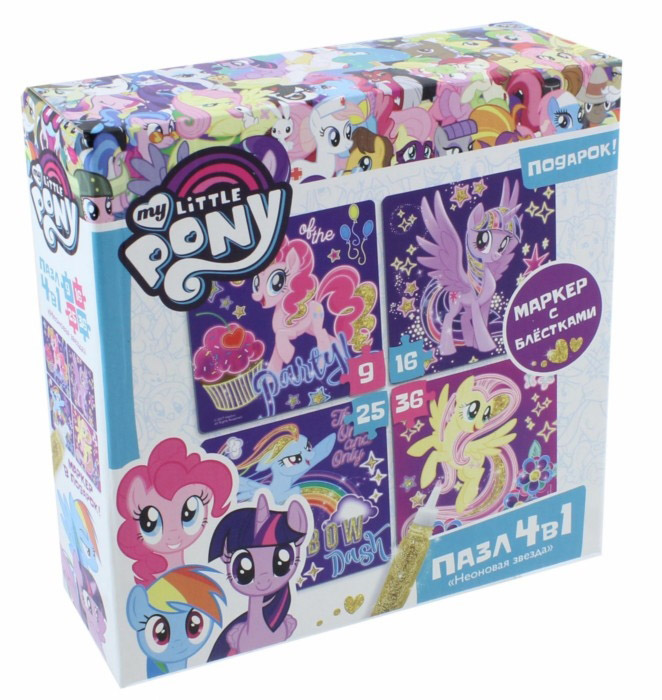 

Пазл 4 в 1 "My little pony. Светящиеся пони"
