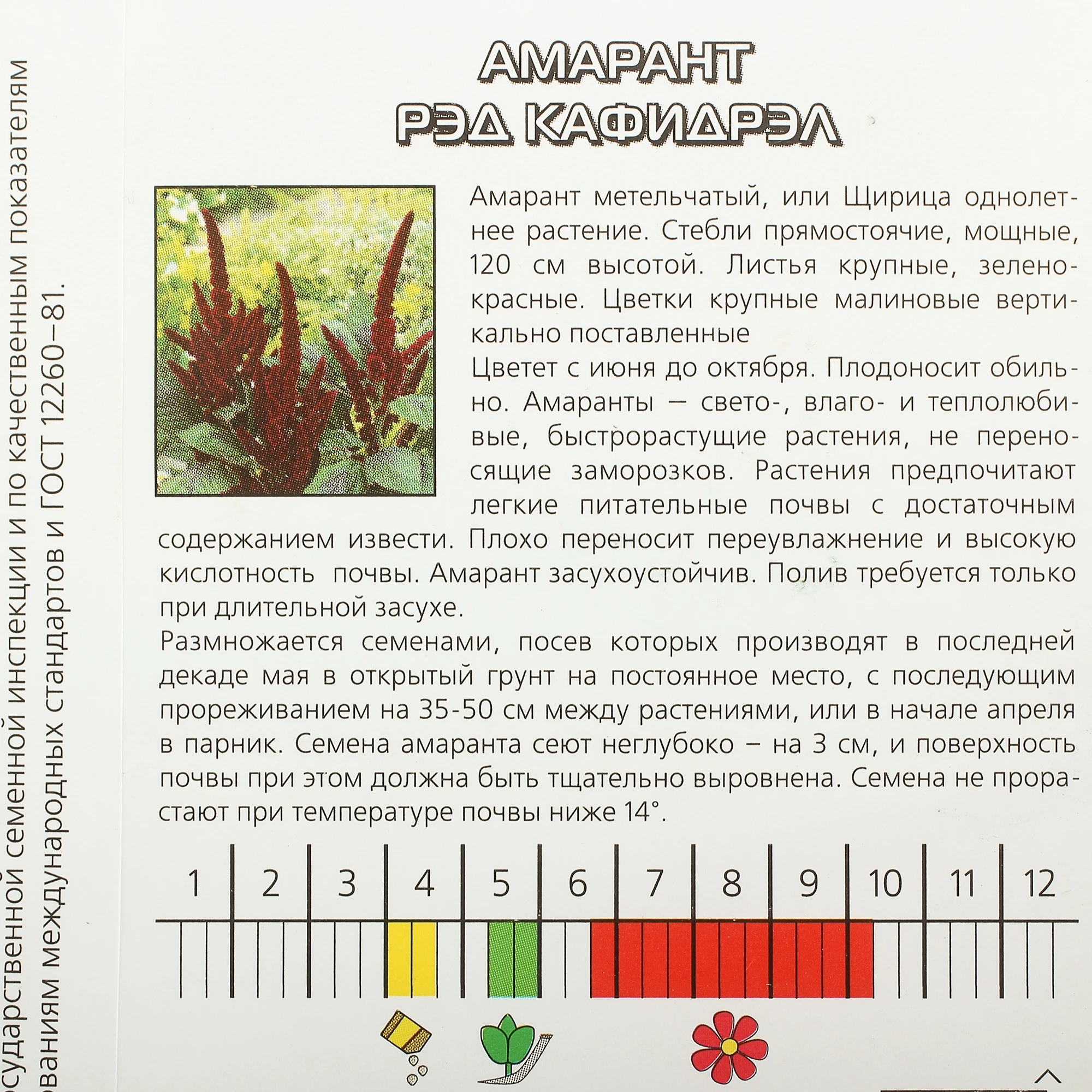 

Семена цветов Agroni Рэд Кафидрэл Амарант 1 г