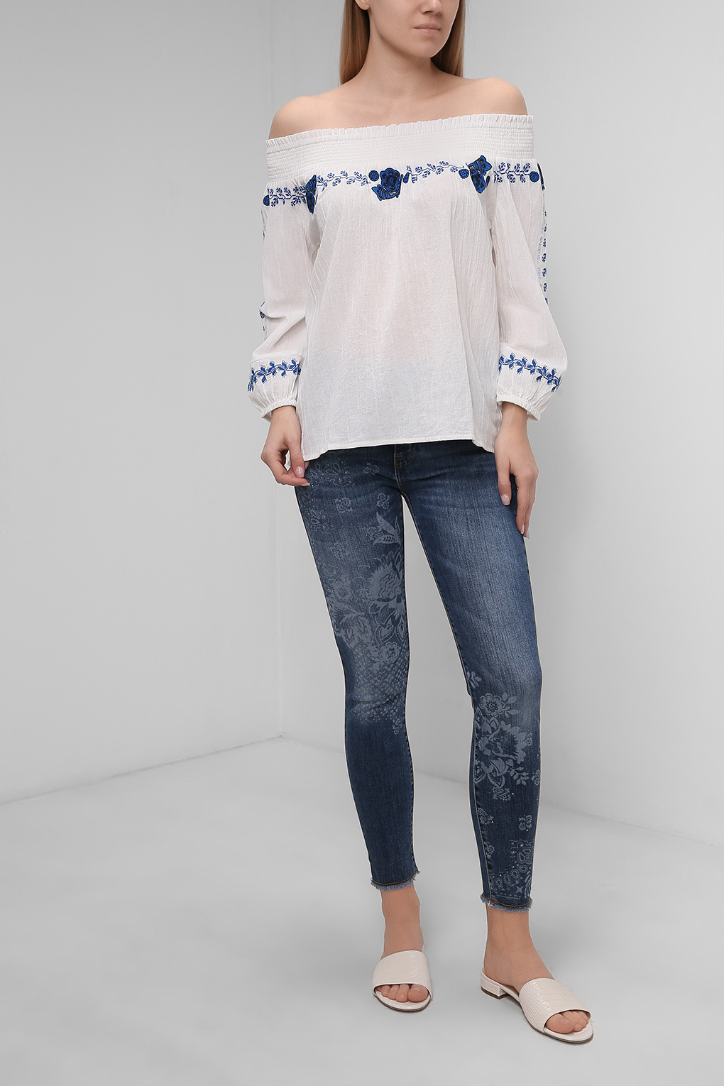 

Блуза женская Desigual 21SWBW05 белая L, 21SWBW05