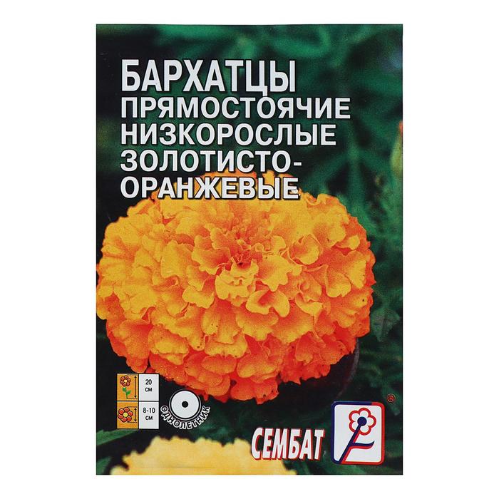 

Семена бархатцы низкорослые золотисто-оранжевые 1 уп.