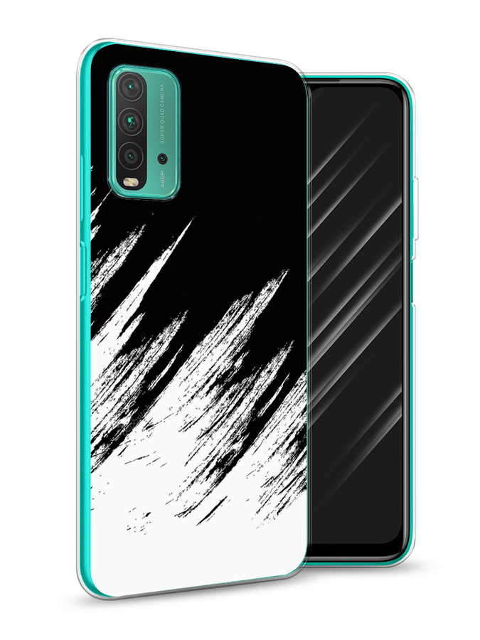 

Чехол Awog на Xiaomi Redmi 9T "Черно белые брызги", Разноцветный, 39850-3