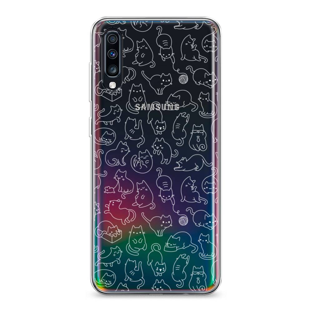 

Чехол Awog на Samsung Galaxy A70 "Шкодливые котики", Разноцветный, 28150-2