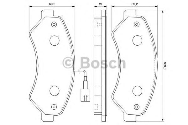 Комплект тормозных колодок BOSCH 0986494109