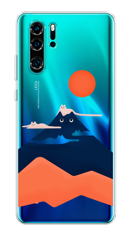 

Чехол на Huawei P30 Pro "Кот-гора", Черный;оранжевый, 67650-4