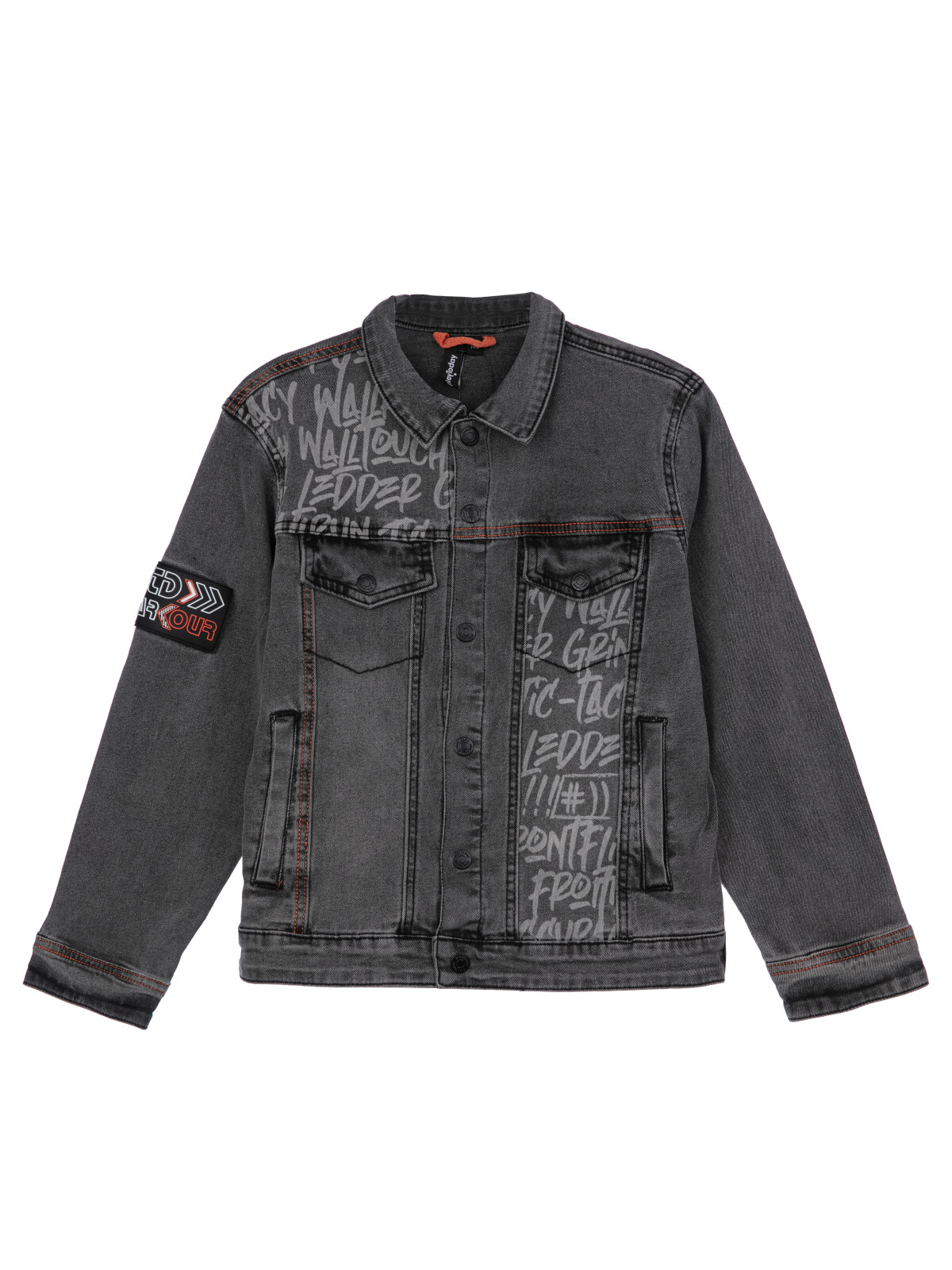 Куртка джинсовая детская PlayToday 12411098, темно-серый, 176