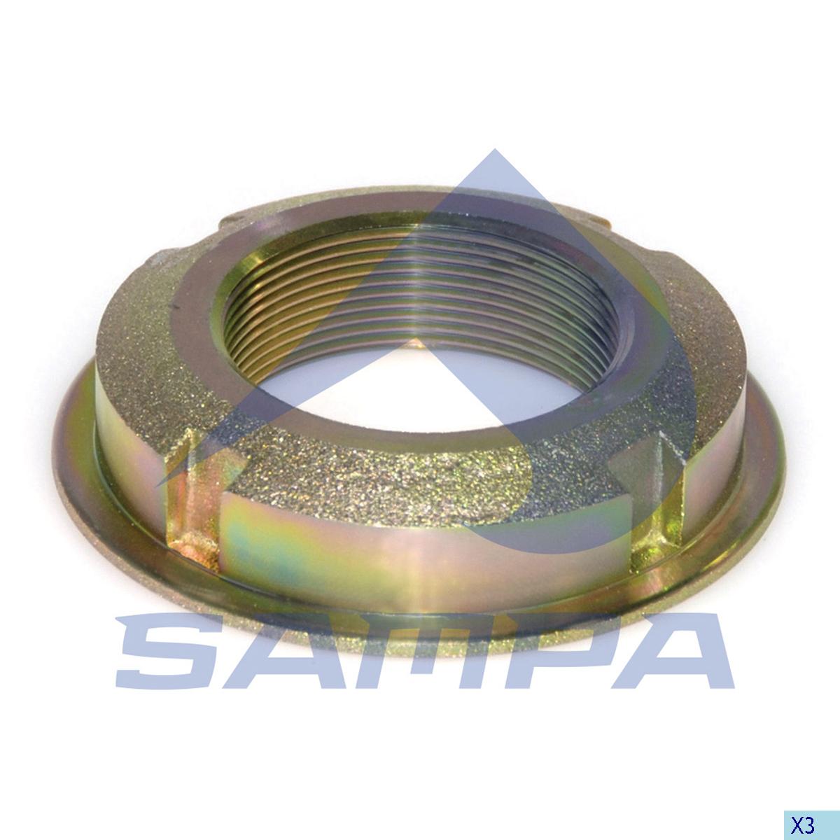

Гайка Scania 93,113,G,P,R Крепления Карданного Фланца (M44Х1.5) Sampa 042.474