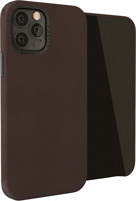 фото Чехол pipetto magnetic leather case (p063-71-o) для iphone 12/12 pro (brown)