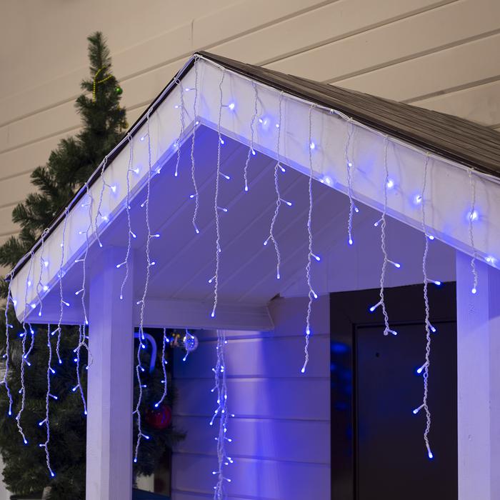 Световая бахрома Luazon Lighting LED-180-220V 2361676 4x0,6 м синий