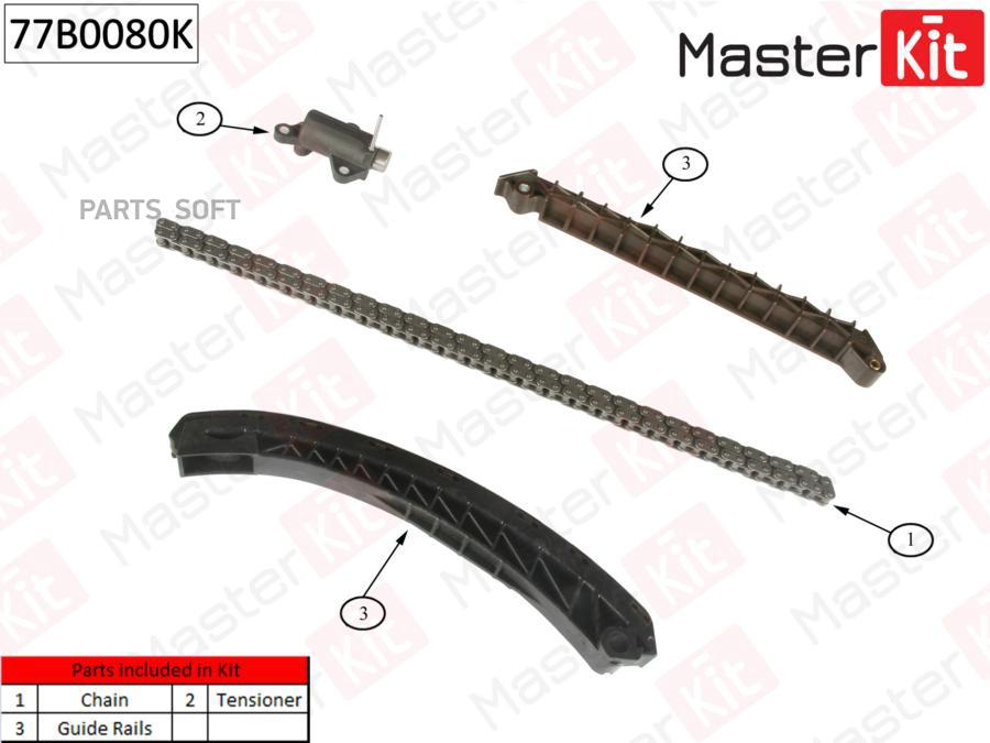 

Комплект Цепи Грм Bmw E34/E36 M43b16/B19 93-00 (Без Звездочек) MasterKit арт. 77B0080K