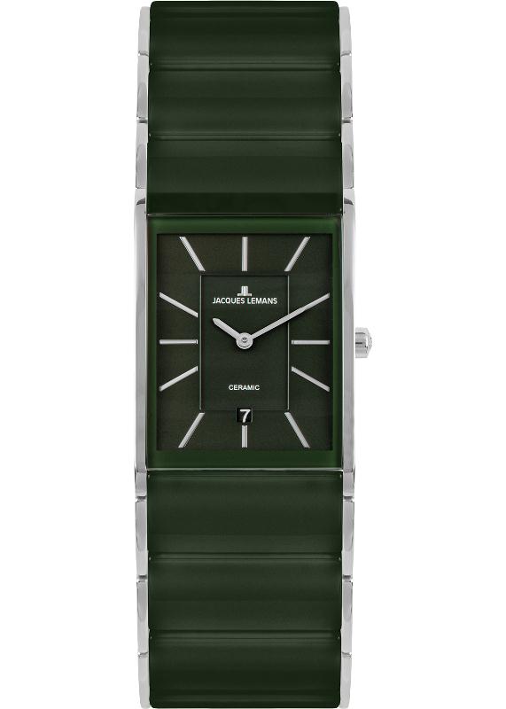 

Наручные часы мужские Jacques Lemans 1-1939G зеленые/серебристые, 1-1939G