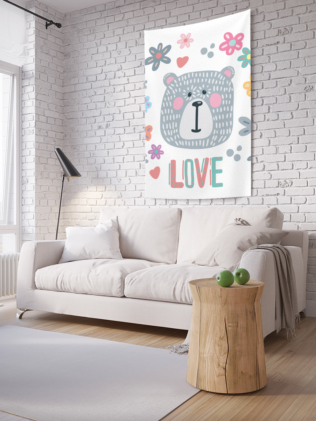 

Вертикальное фотопанно на стену JoyArty Влюбленный мишка 150x200 см, Влюбленный мишка