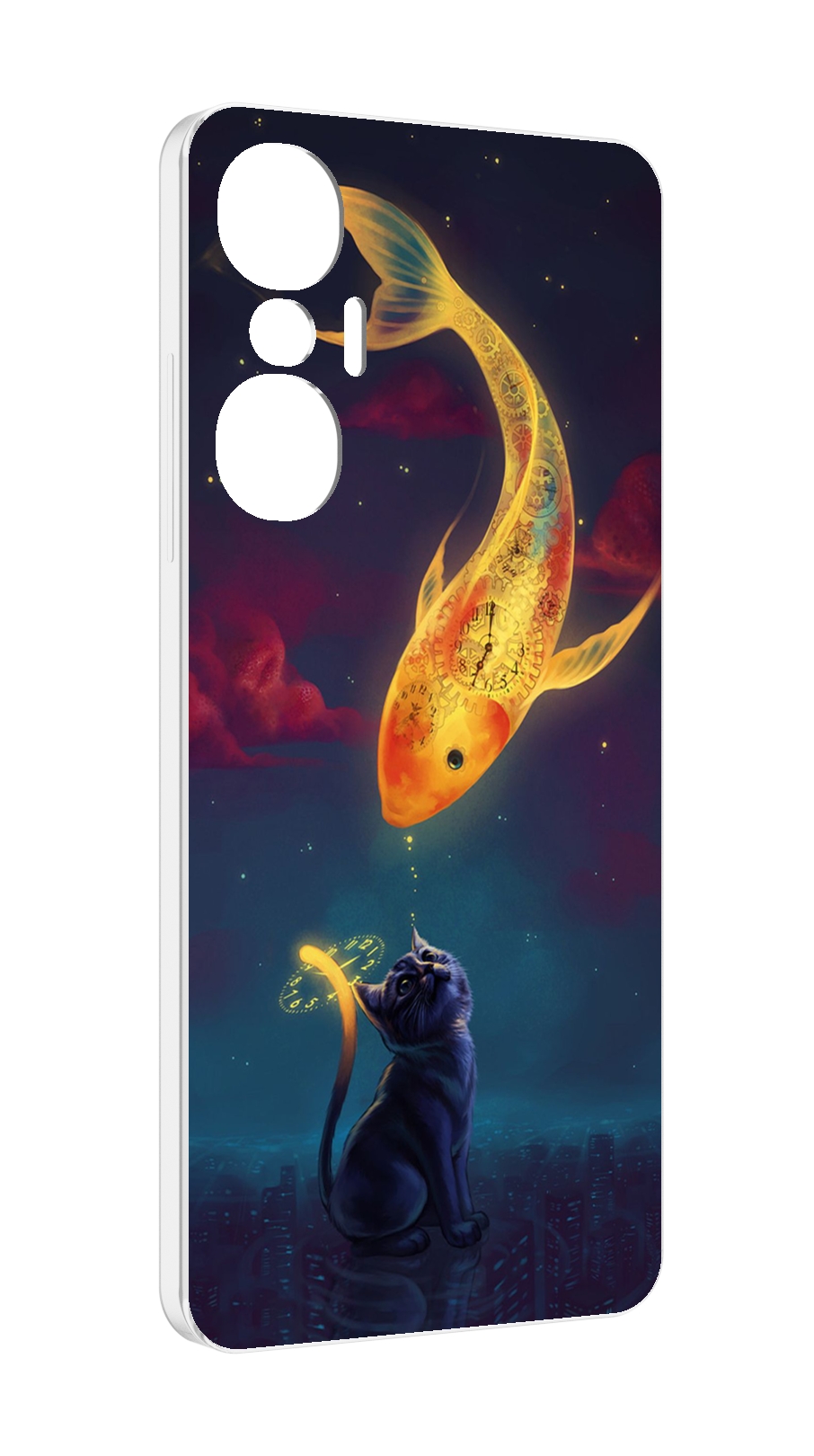

Чехол MyPads золотая-рыбка-часовая для Infinix Hot 20S противоударный, Tocco