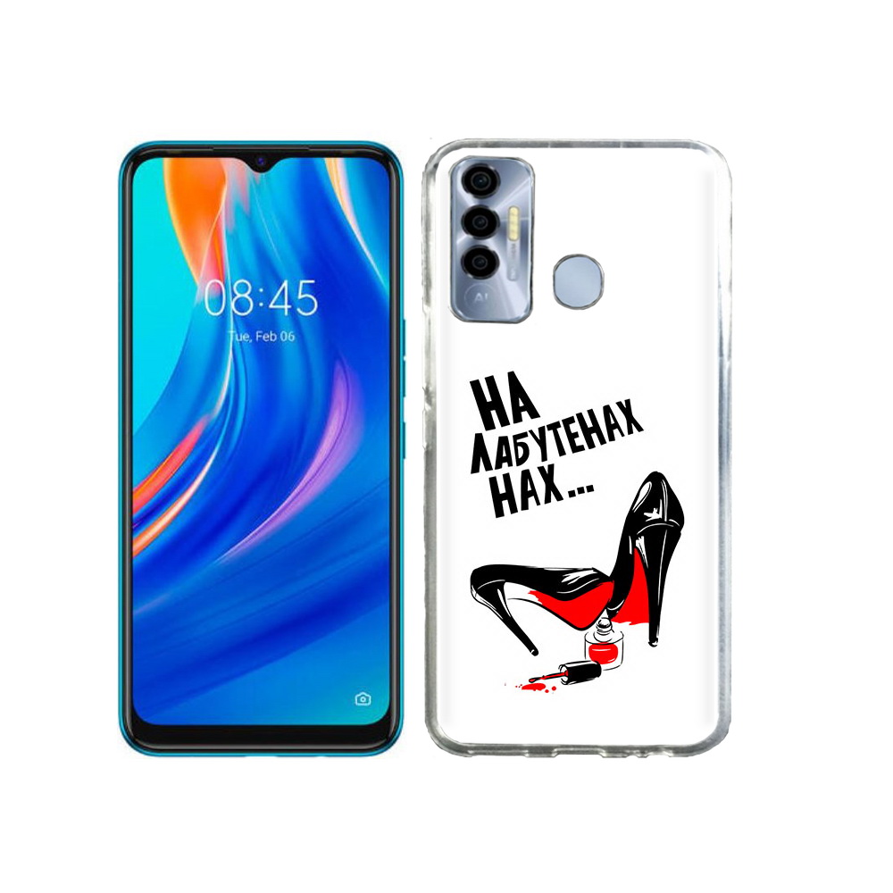 

Чехол MyPads Tocco для Tecno Spark 7P на лабутенах, Прозрачный, Tocco