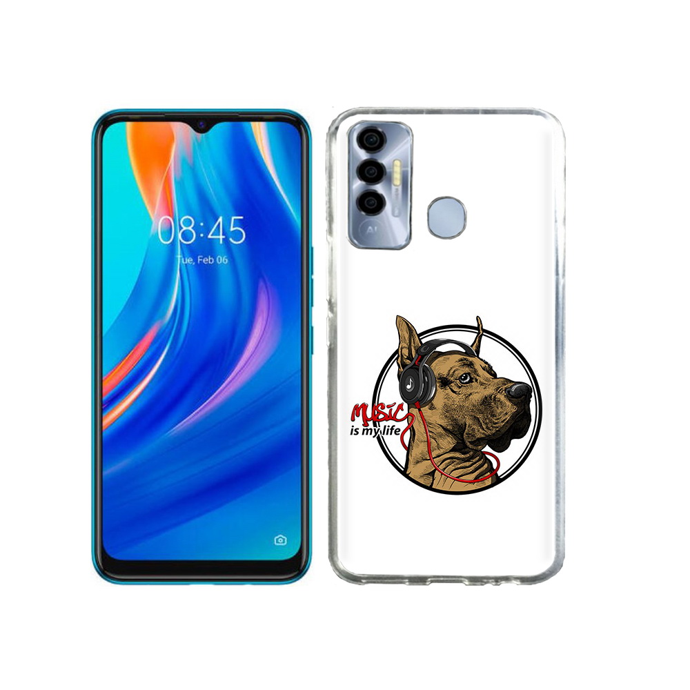 

Чехол MyPads Tocco для Tecno Spark 7P музыкальная собака, Прозрачный, Tocco