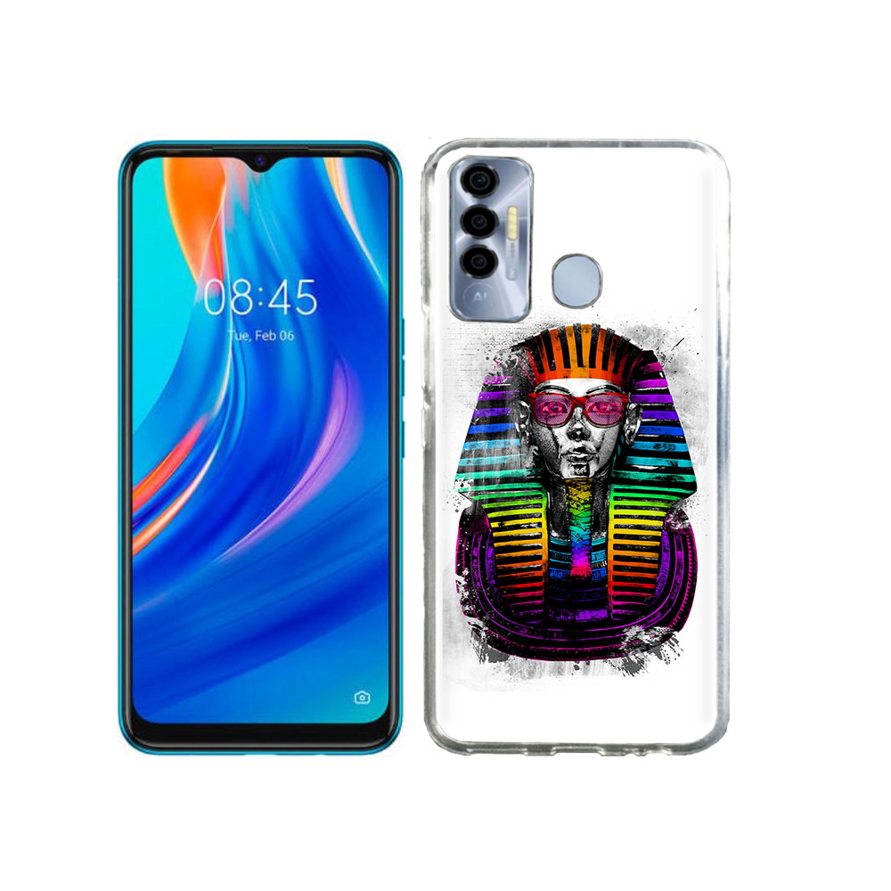 

Чехол MyPads Tocco для Tecno Spark 7P модная богиня, Прозрачный, Tocco