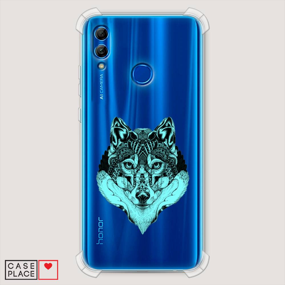

Чехол Awog "Бирюзовый волк" для Honor 10 Lite, Голубой;черный, 67551-1