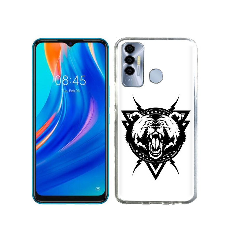 

Чехол MyPads Tocco для Tecno Spark 7P медведь в треугольнике, Прозрачный, Tocco