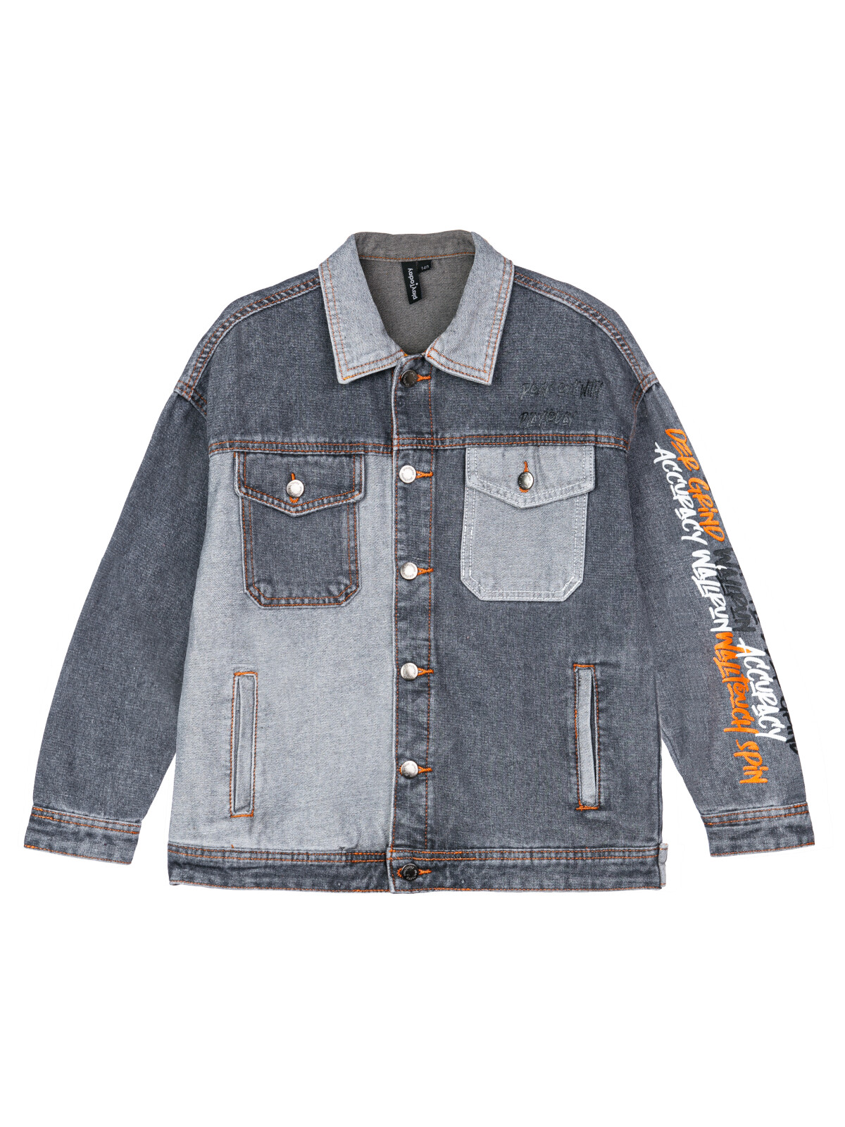 Куртка джинсовая детская PlayToday 12411097, темно-серый, 146