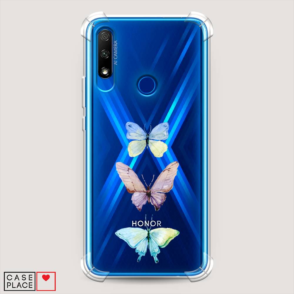 фото Чехол awog "акварельные бабочки" для honor 9x