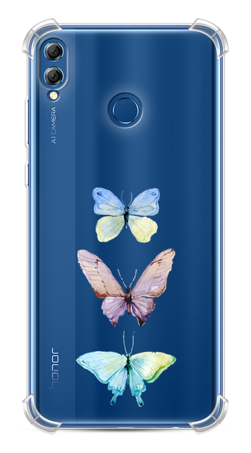 

Чехол Awog на Honor 8X "Акварельные бабочки", Фиолетовый, 66751-1