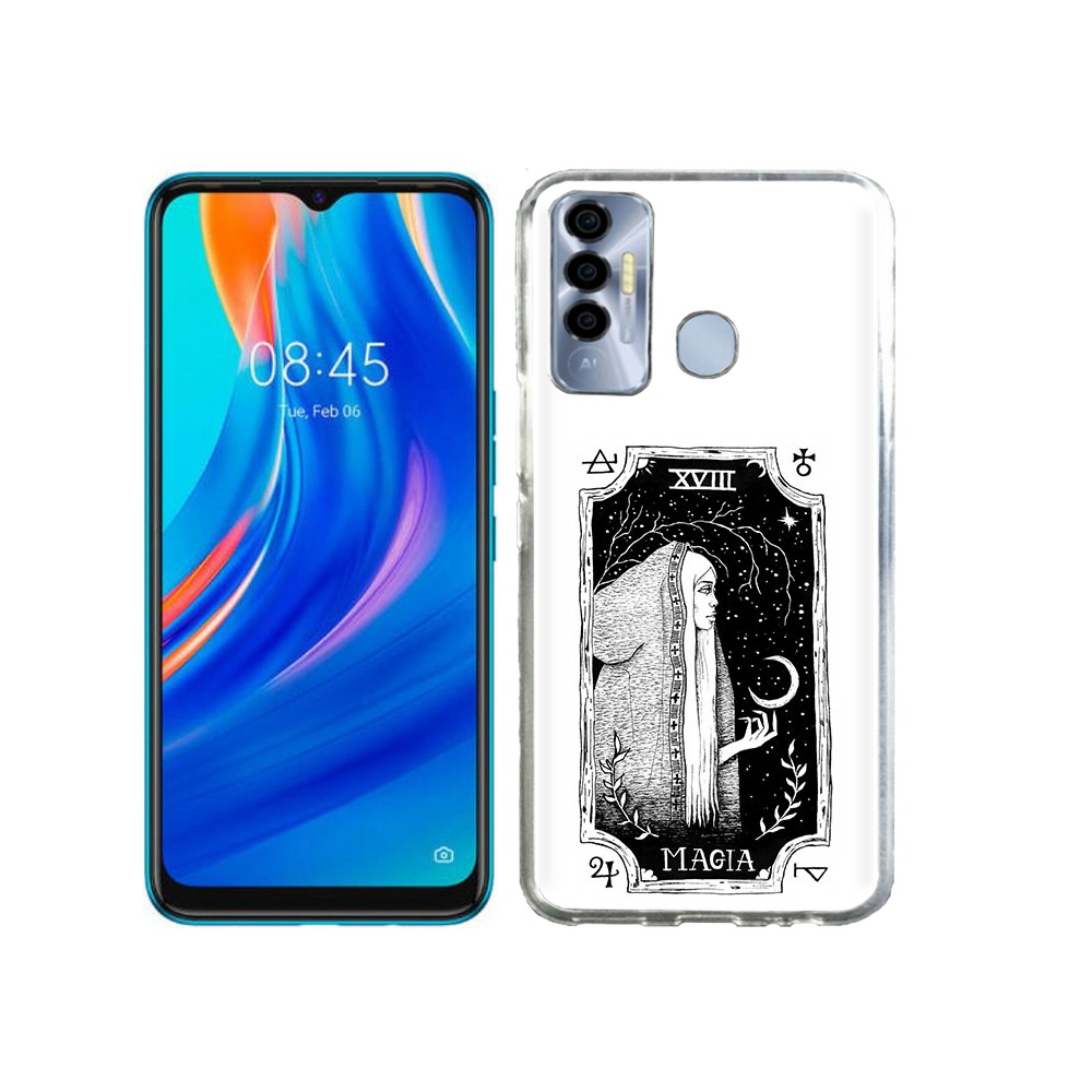 

Чехол MyPads Tocco для Tecno Spark 7P лунная магия, Прозрачный, Tocco
