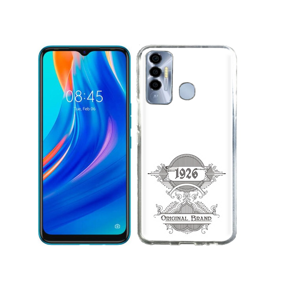 

Чехол MyPads Tocco для Tecno Spark 7P логотип черно белый, Прозрачный, Tocco