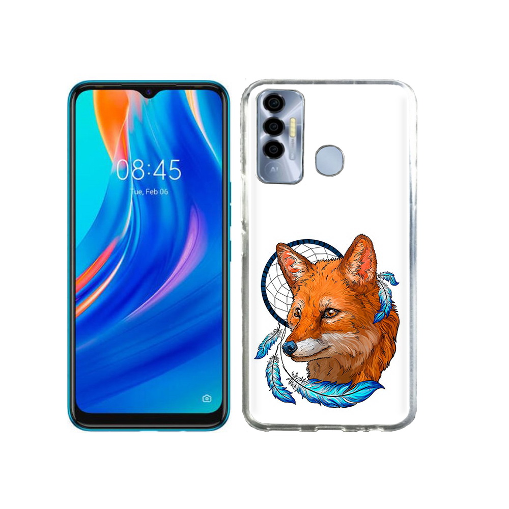 

Чехол MyPads Tocco для Tecno Spark 7P лиса и ловец снов, Прозрачный, Tocco