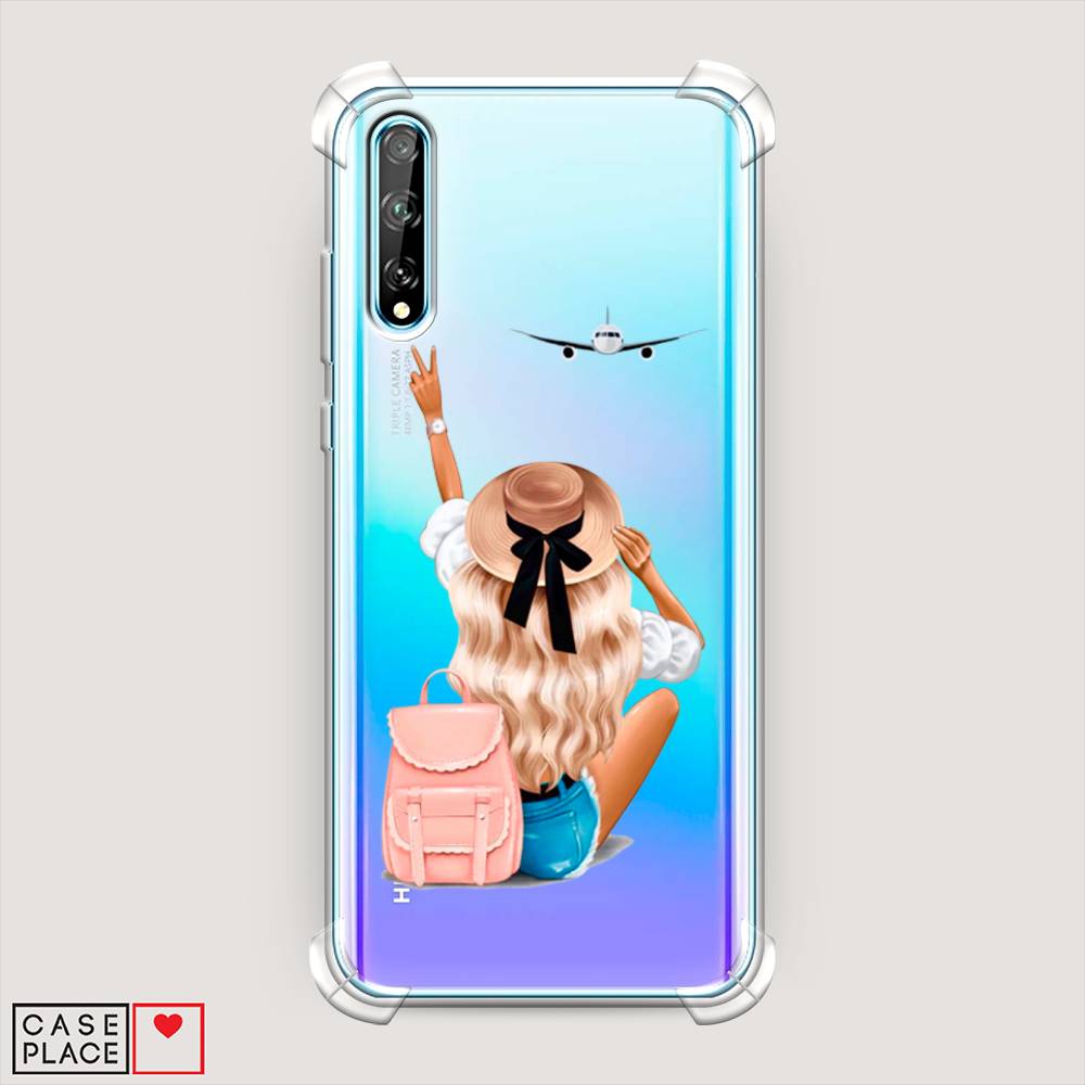 

Чехол Awog "Автостопом самолетом" для Huawei Y8p, Бежевый;розовый;голубой, 6103451-1