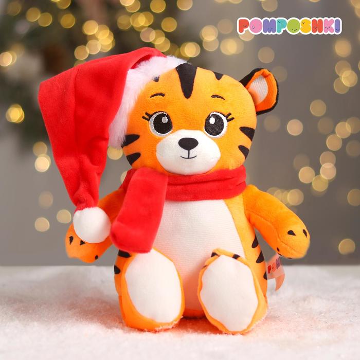 

Мягкая игрушка «Новогодний тигр в шапке и шарфике», 21 см
