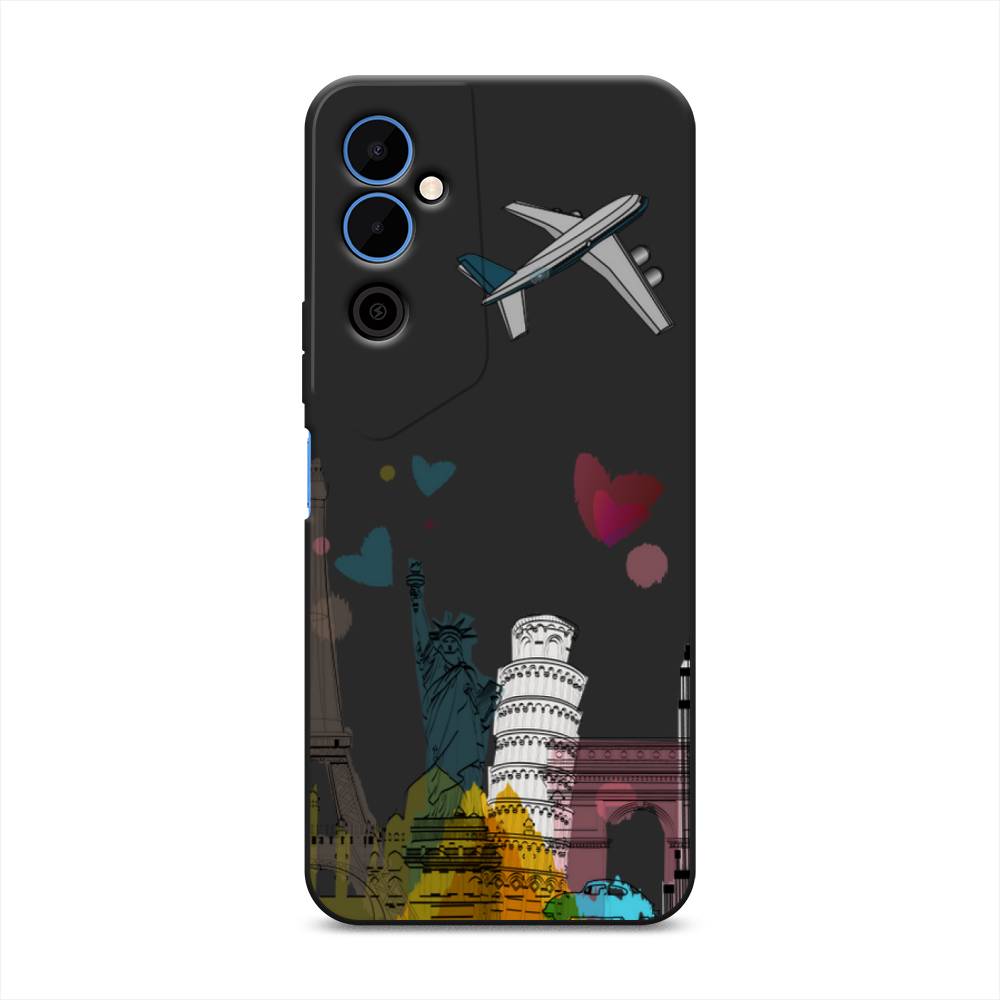 

Чехол Awog на Tecno Pova Neo 2 "Самолет путешествий", Желтый, 302452-1