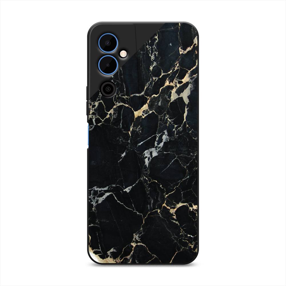 

Чехол Awog на Tecno Pova Neo 2 "Черный мрамор уголок", Черный;золотистый, 302452-1