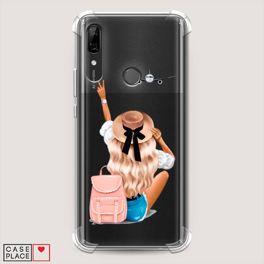 

Чехол Awog на Huawei P Smart Z "Автостопом самолетом", Бежевый;розовый;голубой, 69451-1