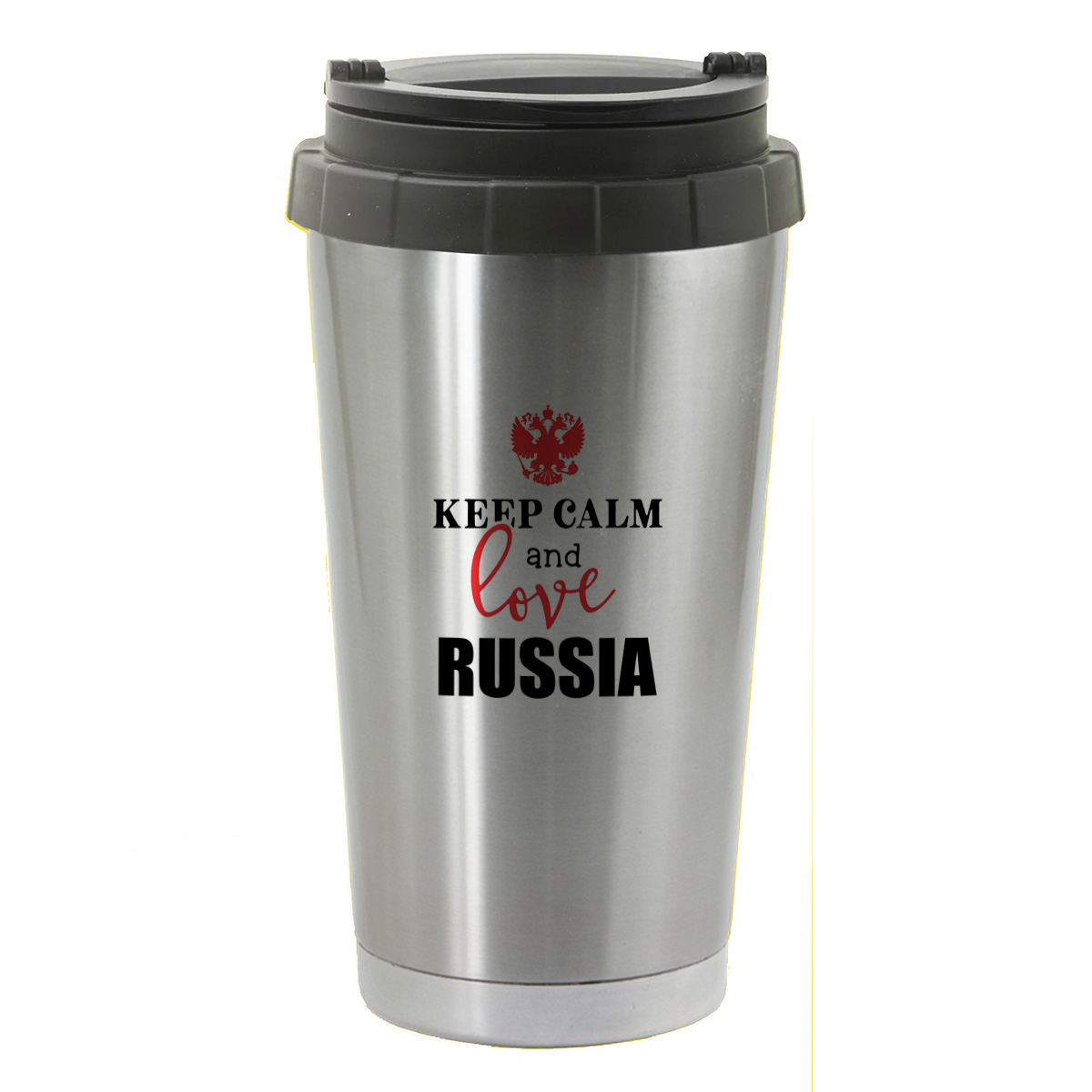 

Термостакан серый CoolPodarok Keep calm