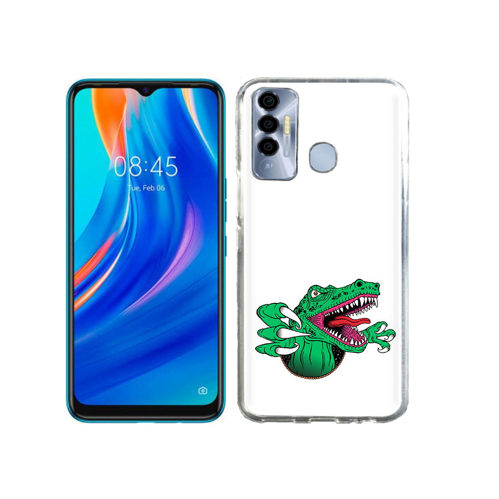 

Чехол MyPads Tocco для Tecno Spark 7P крокодил, Прозрачный, Tocco