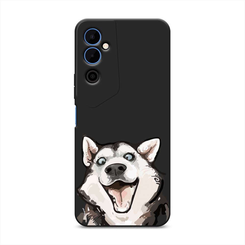 

Чехол Awog на Tecno Pova Neo 2 "Радостный хаски", Белый;голубой;черный, 302452-1