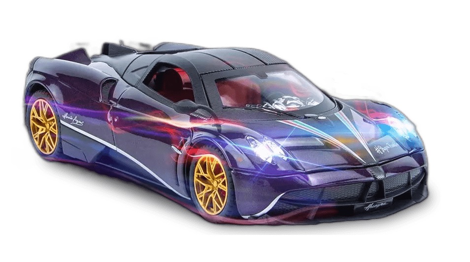 

Металлическая модель автомобиля Pagani Huayra 124 свет, звук 21 см. сиреневый CZ145A, Фиолетовый