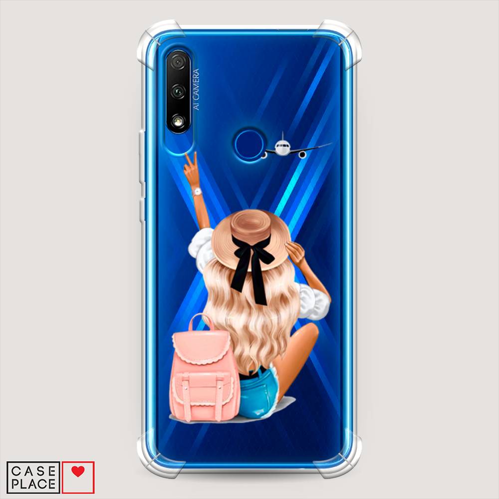 

Чехол Awog на Honor 9X "Автостопом самолетом", Бежевый;розовый;голубой, 69951-1