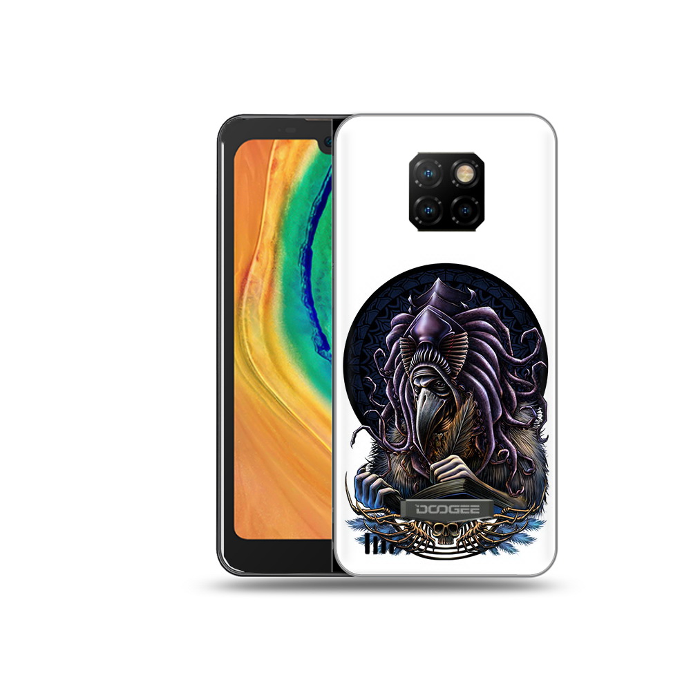 

Чехол MyPads Tocco для Doogee S88 Plus умный ворон, Прозрачный, Tocco