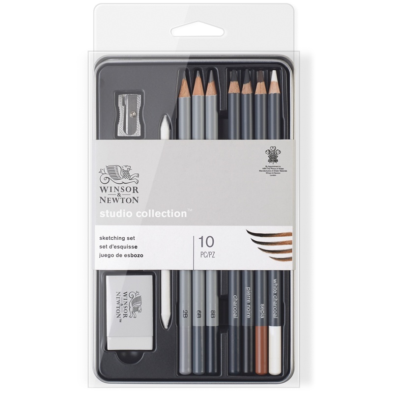 фото Набор winsor&newton ластик точилка растушевка 2в 6в 8в 330г